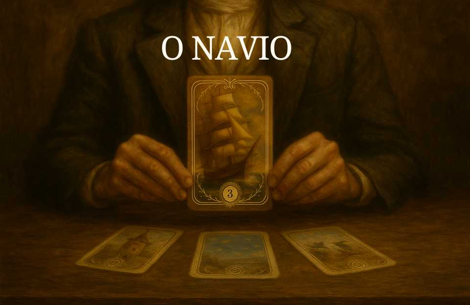 O arquétipo da Carta de número 3 do Baralho Cigano Terapêutico "O Navio" também conhecida como "O Barco", a qual é representada por um grande navio com imensas velas velejando em alto mar.