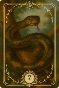 O arquétipo da Carta de número 7 do Baralho Cigano Terapêutico "A Serpente".